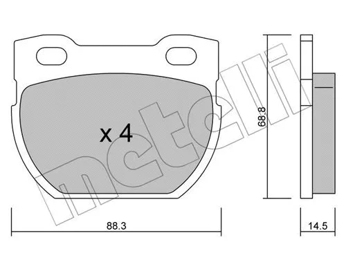 Brake Pad Set, disc brake (22-0354-0)