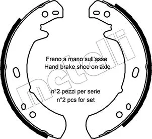 Brake Shoe Set, parking brake (53-0373)