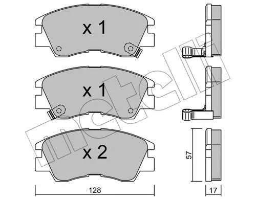 Brake Pad Set, disc brake (22-0115-0)