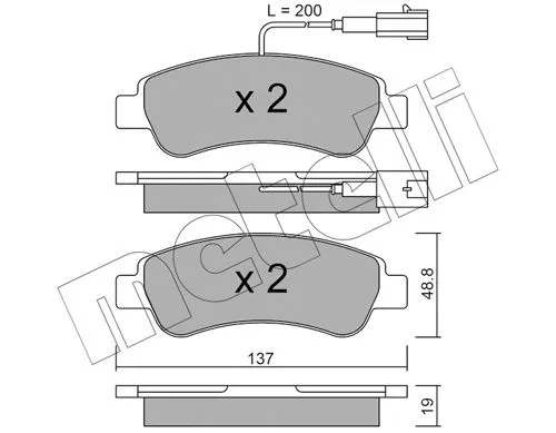 Brake Pad Set, disc brake (22-0710-1)