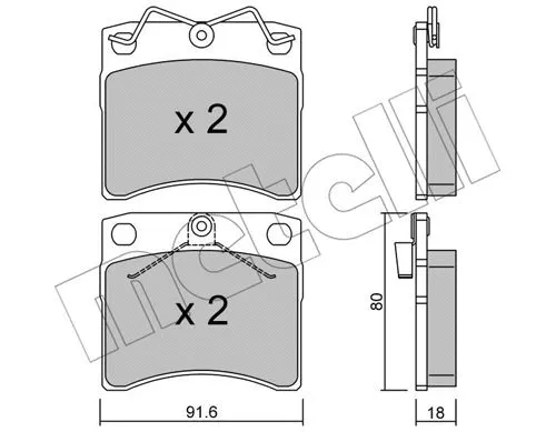 Brake Pad Set, disc brake (22-0163-1)