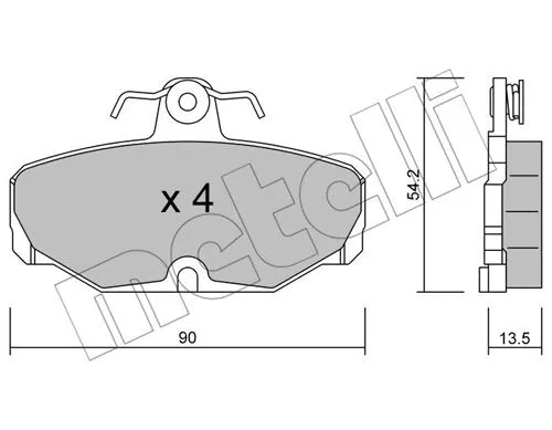 Brake Pad Set, disc brake (22-0095-2)