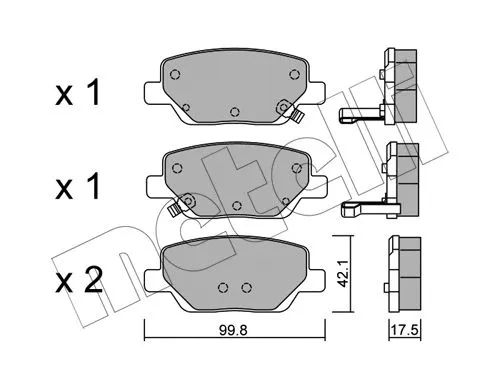 Brake Pad Set, disc brake (22-1104-0)