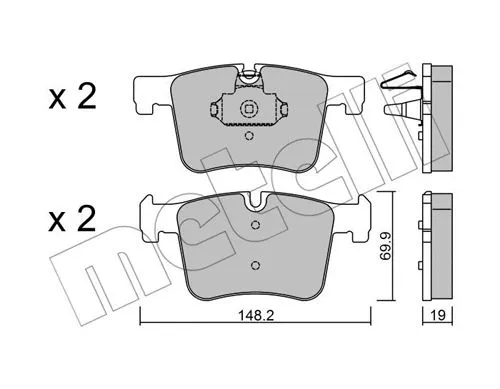 Brake Pad Set, disc brake (22-0961-0)