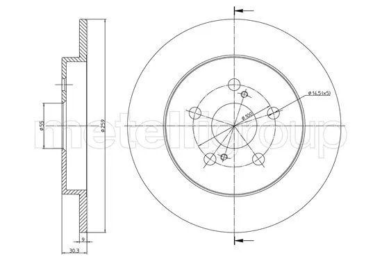 Brake Disc (23-1305C)