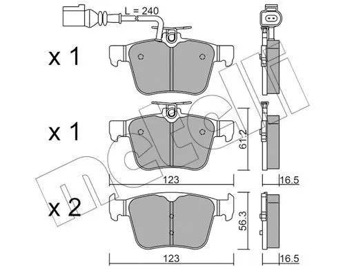 Brake Pad Set, disc brake (22-0981-1)