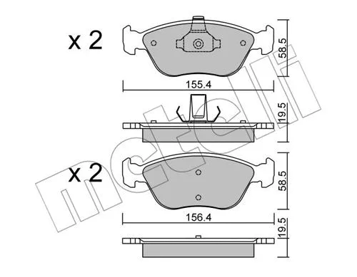 Brake Pad Set, disc brake (22-0832-0)
