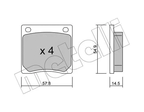 Brake Pad Set, disc brake (22-0229-0)