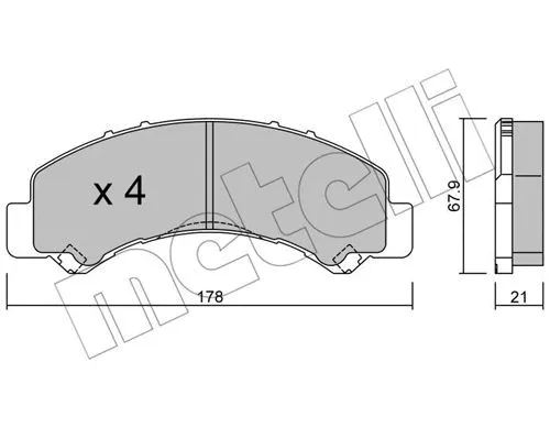 Brake Pad Set, disc brake (22-0922-0)