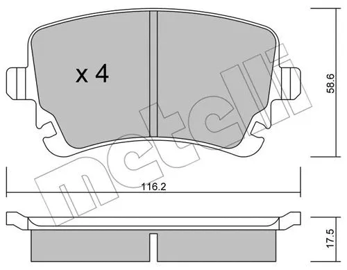 Brake Pad Set, disc brake (22-0554-2)
