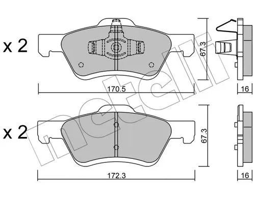 Brake Pad Set, disc brake (22-0906-0)