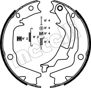 Brake Shoe Set, parking brake (53-0186K)