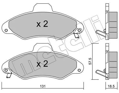 Brake Pad Set, disc brake (22-0071-1)