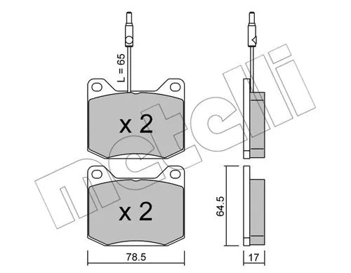 Brake Pad Set, disc brake (22-0080-0)