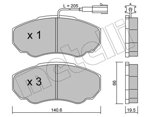 Brake Pad Set, disc brake (22-0325-0)