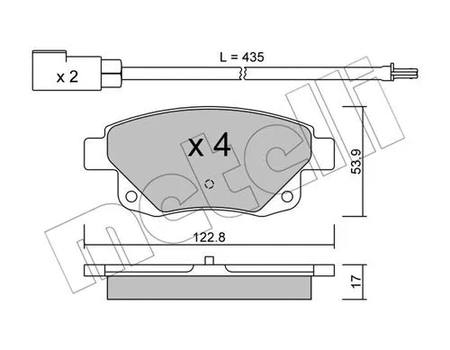 Brake Pad Set, disc brake (22-0681-0)