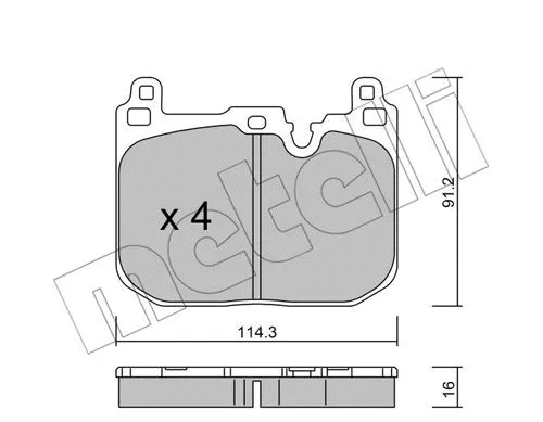 Brake Pad Set, disc brake (22-1015-2)