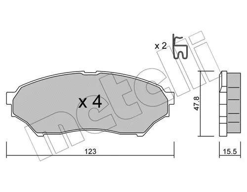Brake Pad Set, disc brake (22-0397-0)