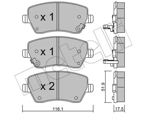 Brake Pad Set, disc brake (22-0485-2)