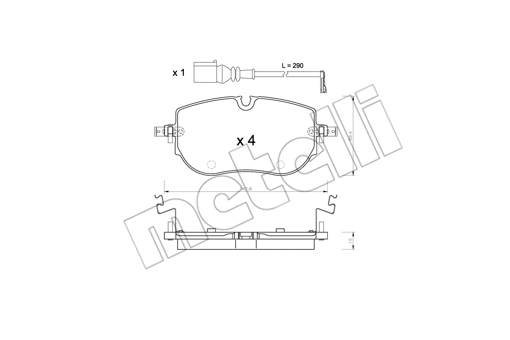 Brake Pad Set, disc brake (22-1319-0)