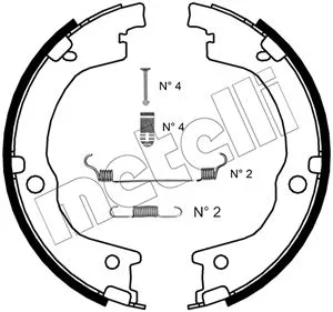 Brake Shoe Set, parking brake (53-0230K)