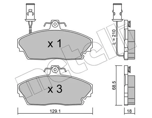 Brake Pad Set, disc brake (22-0689-0)