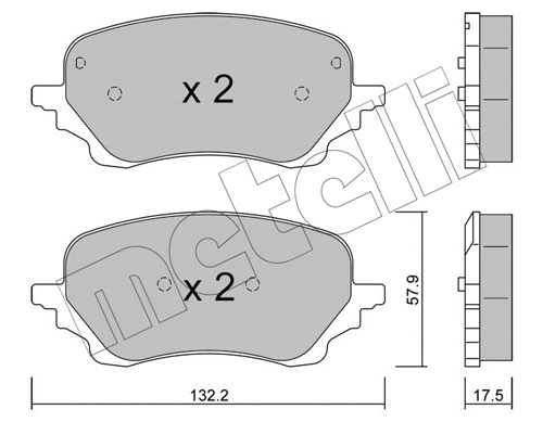 Brake Pad Set, disc brake (22-1247-0)