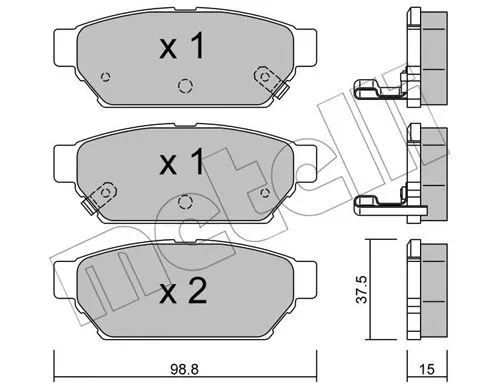 Brake Pad Set, disc brake (22-0396-0)