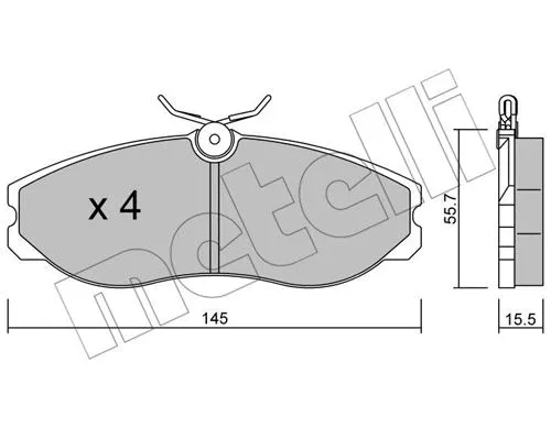 Brake Pad Set, disc brake (22-0198-0)