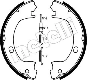 Brake Shoe Set, parking brake (53-0031K)