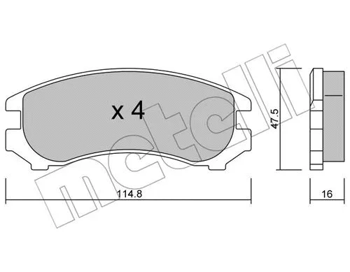 Brake Pad Set, disc brake (22-0230-0)