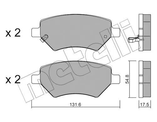 Brake Pad Set, disc brake (22-1049-0)