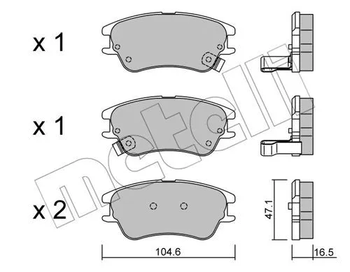 Brake Pad Set, disc brake (22-0502-0)