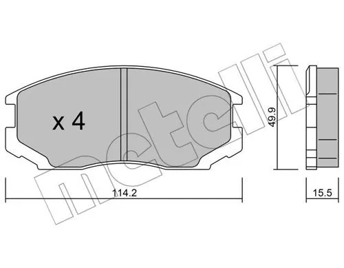 Brake Pad Set, disc brake (22-0221-0)