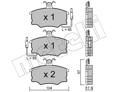 Brake Pad Set, disc brake (22-0053-0)