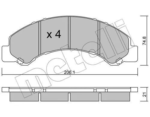 Brake Pad Set, disc brake (22-0620-0)