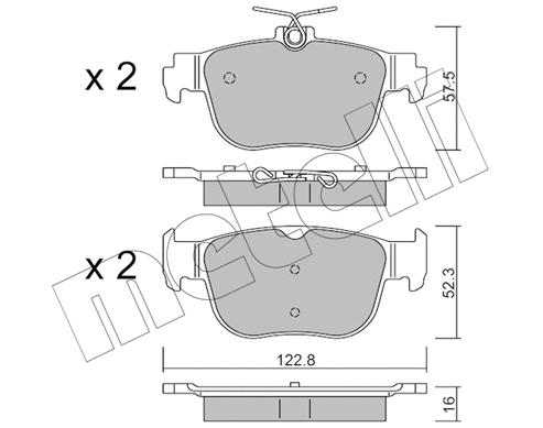 Brake Pad Set, disc brake (22-1281-0)