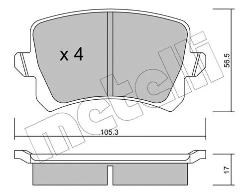 Brake Pad Set, disc brake (22-0806-0)