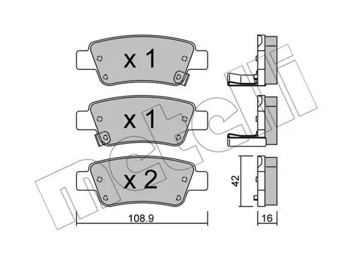 Brake Pad Set, disc brake (22-0790-0)