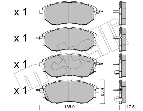 Brake Pad Set, disc brake (22-0763-0)