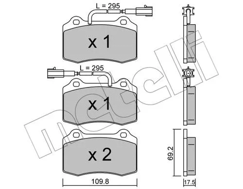 Brake Pad Set, disc brake (22-0251-0)