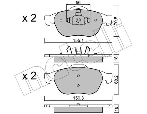Brake Pad Set, disc brake (22-0336-1)