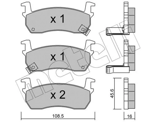 Brake Pad Set, disc brake (22-0034-1)