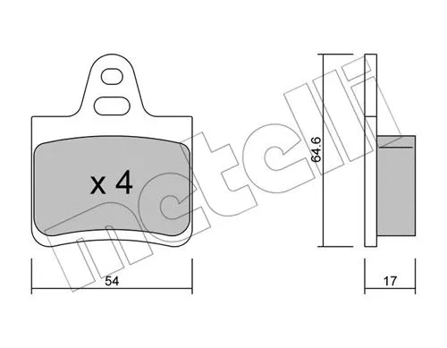 Brake Pad Set, disc brake (22-0284-0)