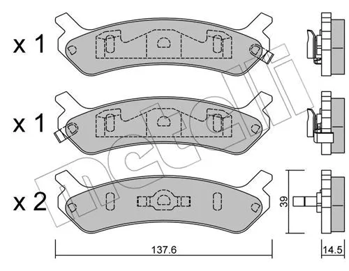 Brake Pad Set, disc brake (22-0505-0)