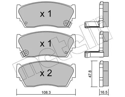 Brake Pad Set, disc brake (22-0246-1)