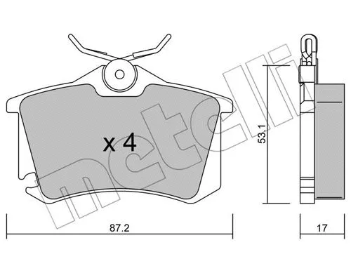 Brake Pad Set, disc brake (22-0100-5)