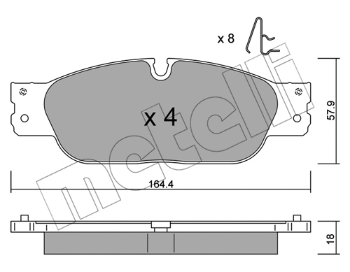 Brake Pad Set, disc brake (22-1189-0)