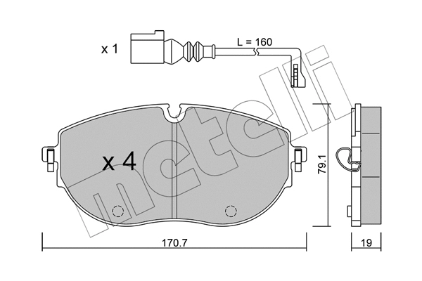 Brake Pad Set, disc brake (22-1322-0)