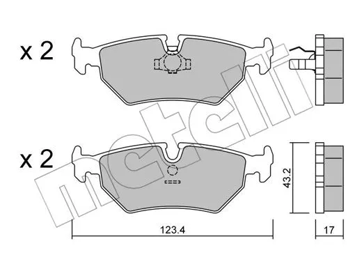 Brake Pad Set, disc brake (22-0178-0)